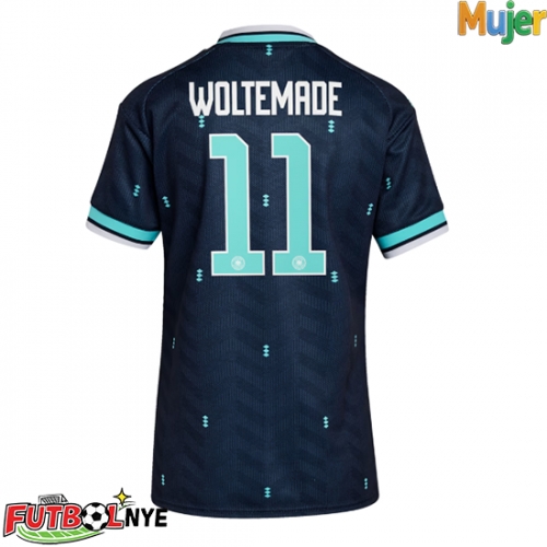 Camiseta Alemania Nick Woltemade #11 Visitante Equipación para mujer Mundial 2026 manga corta